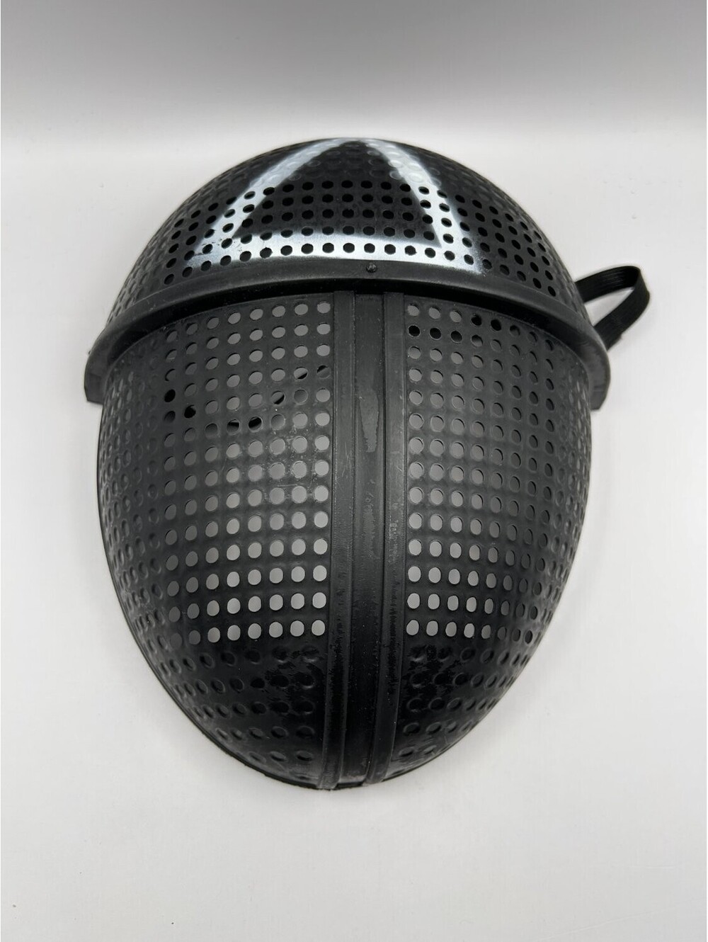 Squid Game Guard Costume Mask Black Perforated Triangle Soldier Cosplay Prop